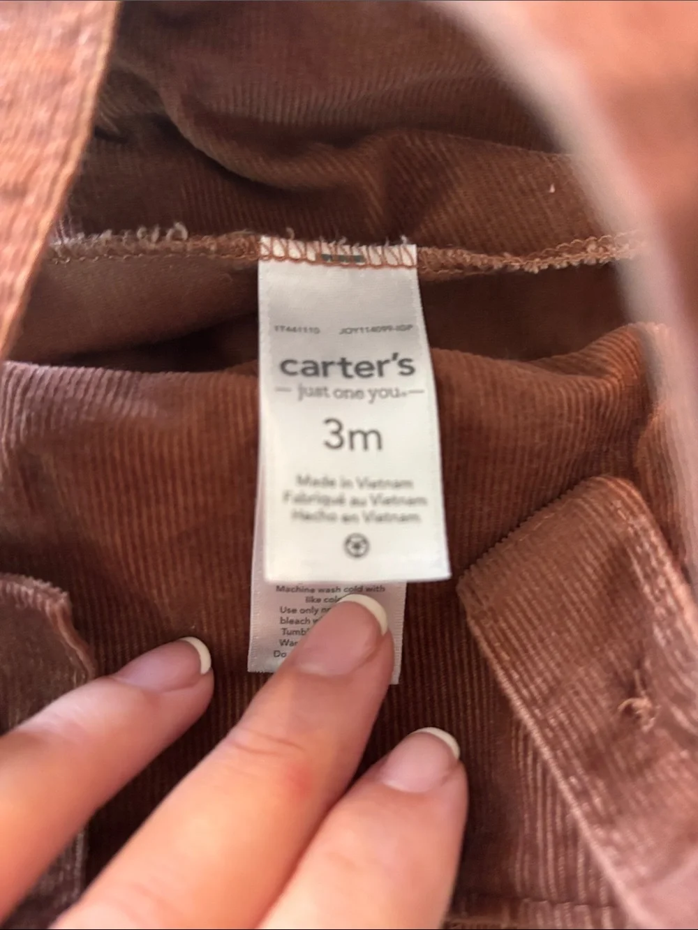 Turkey Thanksgiving corduroy overalls for baby